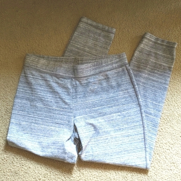 Talbots Gray Striped Straight Sweatpants Size Medium - Picture 1 of 6